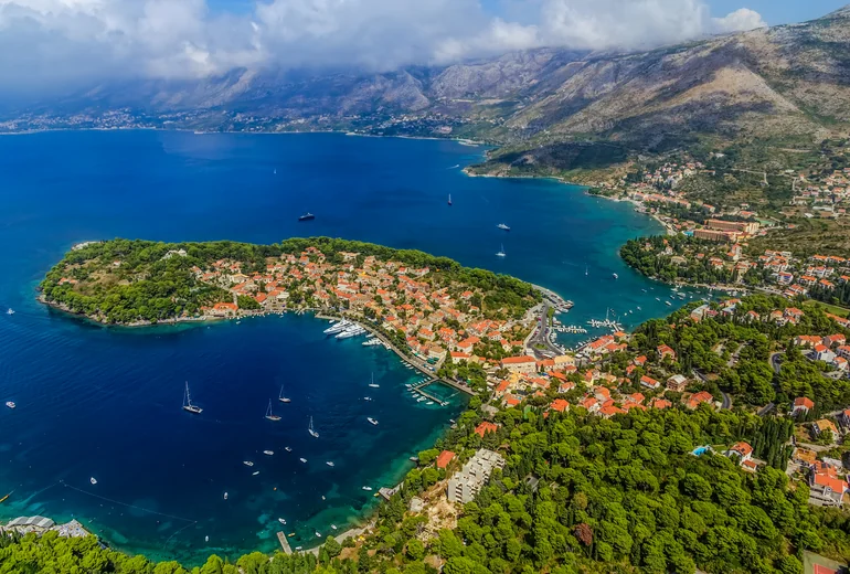 Cavtat coastal town and harbour