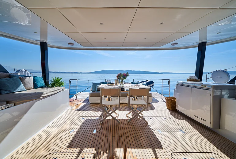 Sunreef catamaran on a Greek charter