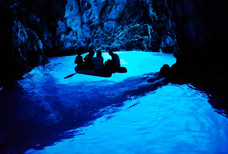 Famous Blue Cave on Biševo island