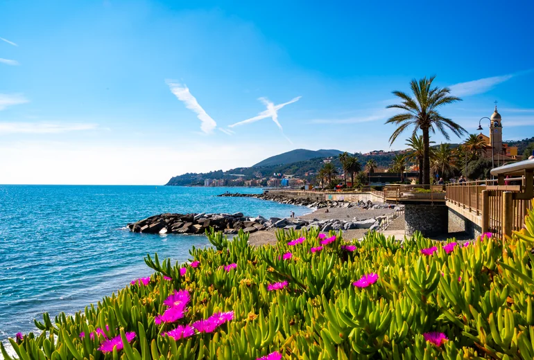 Cogoleto seafront on the Ligurian Riviera