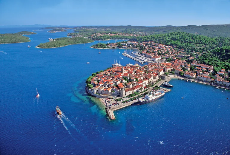 Korčula old town from the water